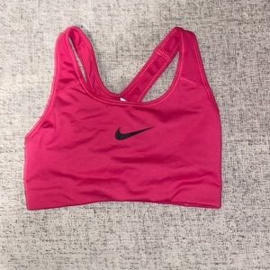 Hot pink Nike sports bra